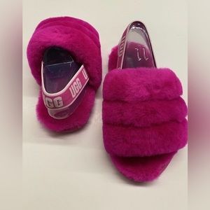 UGG fluff yeah slide Toddler girl size 9 slip on NEW WITH TAGS